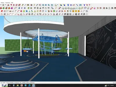 kids playground landscape 3d model 3D model