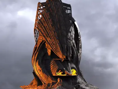 Mordor Gate mountain 3  3D model