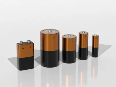 Battery  Low-poly 3D model