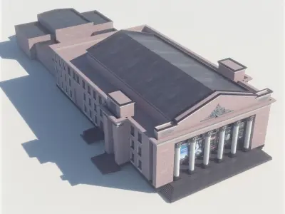 Soviet Russia houses 3D model