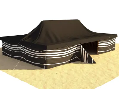 Arabian Bedouin Tent High-Quality 3D Model 3D model