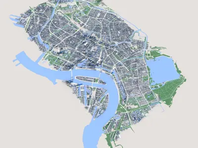 Rotterdam City Netherlands 3D model