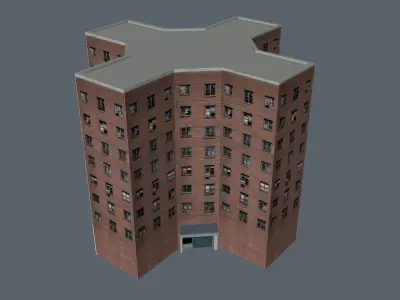public housing nyc Low-poly 3D model