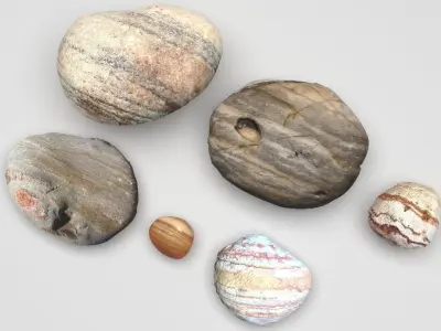 Jupiter Rocks Set 3D model