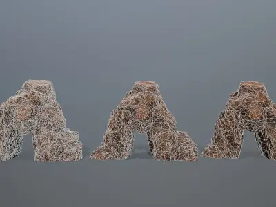 Skull Cave Low-poly 3D model