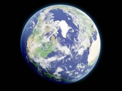 Photorealistic Earth 16K  3D model
