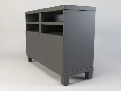 tv cabinet and stand Low-poly 3D model