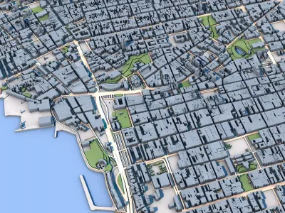 Fortaleza City Brazil 3D model