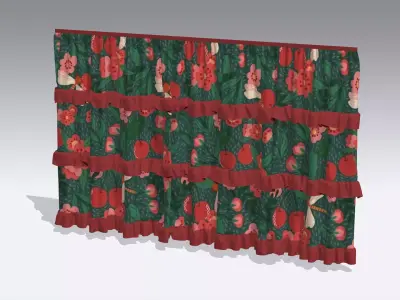 Curtain Low-poly 3D model