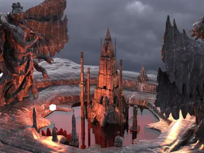 Hell gate City embers Blood Kit bash 1 3D model