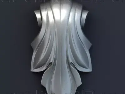 Decorative patterns for ceilings walls mirror frames picture 3D model