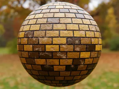 Procedural Green Brick Shader - Realistic Blender Material Texture
