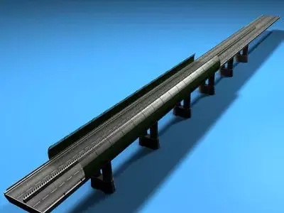 Highway viaduct 3D model
