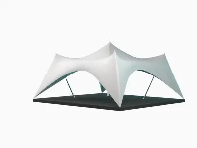 Crown tent Low-poly 3D model