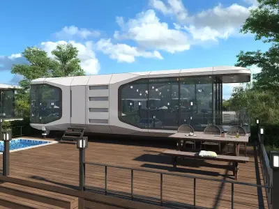 Camping Caravan 3D model