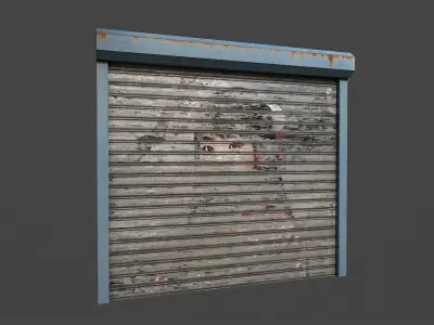 Roll up doors Chinese-style Low-poly Low-poly 3D model