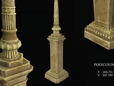 London Vintage  Street light 3D model