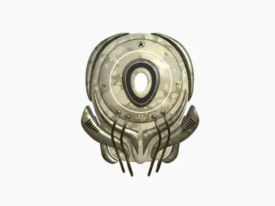 SciFi Backpack D10 Desert Camouflage - Fashion Character Design Low-poly 3D model