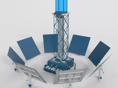 Solar Tower 3D model