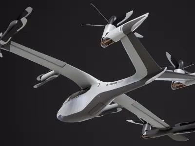  Flying Taxi Hyundai Uber PBR 
