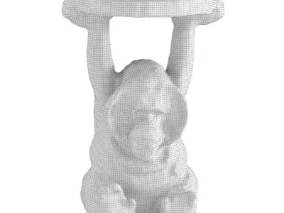 SIDE TABLE ANIMAL ORANG UTAN  3D print model