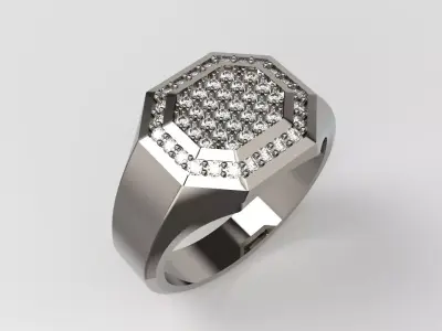 man gold ring mr0016 3D print model