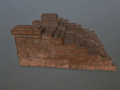 stairs 02 Low-poly 3D model