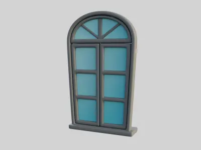 Cartoon Window 16b 3D model