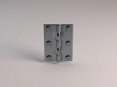 HINGES---Chrome door hinge Free 3D model