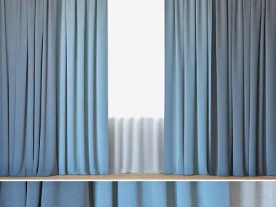 Curtains 53 Curtains with Tulle Backhausen Artus 3D model