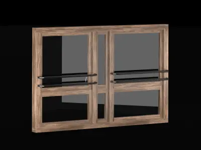 Modern Wooden windows 3D model