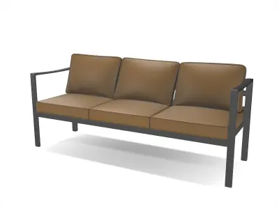 out bench sling fabric 002 Low-poly 3D model