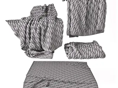 Set of blankets 3D model