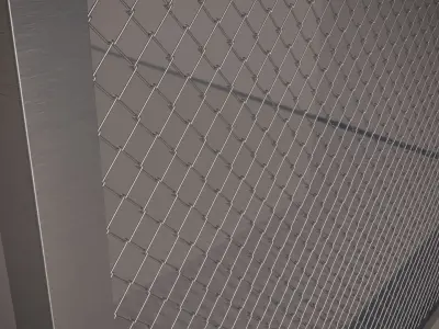 Fence 05 Low-poly 3D model