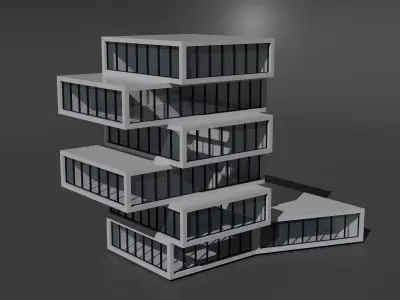 Architecture Project by Ramin Guseinov 100 Low-poly 3D model