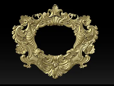 3D Frame - Wood Carving STL Model for CNC Router 3D print model get