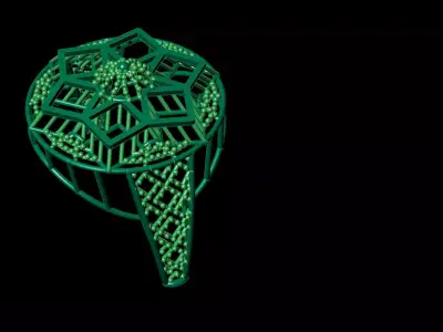 Ring 6 ice cream cone with lights 3D print model