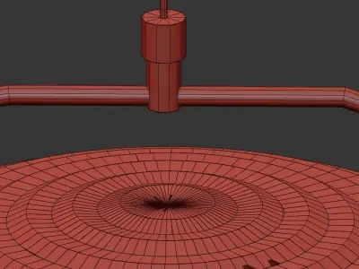 PALOMBA B hanging lamp in brass 3D model
