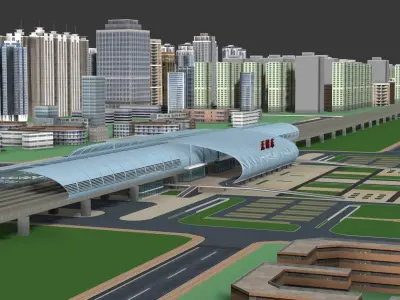 wuxi railway station  3D model
