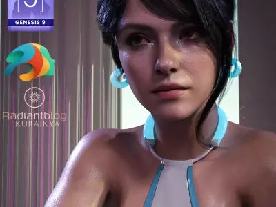 Vanessa Character and Outfit for Genesis 9 Female 3D model