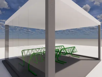 Bike Shelter -Large 3D model