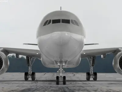  Airbus A330-200 Qatar Airways Rigged for Maya 