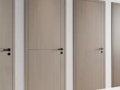 Doors Set 9 door of four 3D model