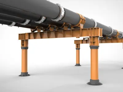 sci fi tube 3D model