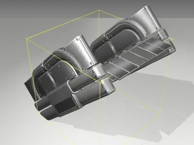 Futuristic Stairs - 23 - Basic Textures Low-poly 3D model