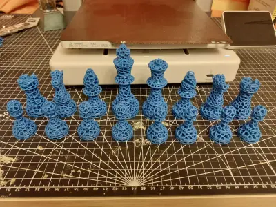 3D Printable Chess Pieces Stochastic model 3D print model