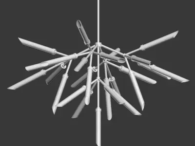 Spur Pendant Chandelier loftconcept 3D model