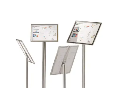 A4 and A3 Attache Floor Stands Rotating 3D model