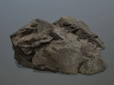 Rock  Gate Low-poly 3D model 5