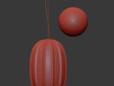 Untitled hanging lamp and ball 3D model